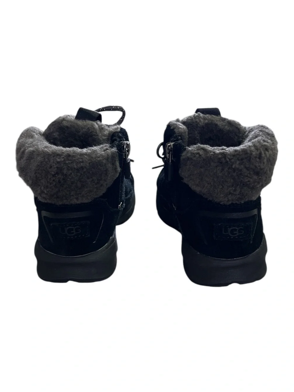 UGG Kids TerreTrail Cozy Lace Black Suede Waterproof Winter Boots Size 3 Kids EU